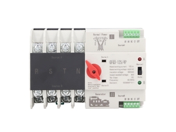 Interruptor de Transferência Automática 4p 125a YURU, Ac400v, Rail 35mm