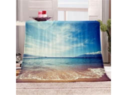 Manta de Flanela Fansu Estampa Praia Inverno Quente Macia e Fofa em Microfibra Ideal para Cama Ou Sofá Adequad