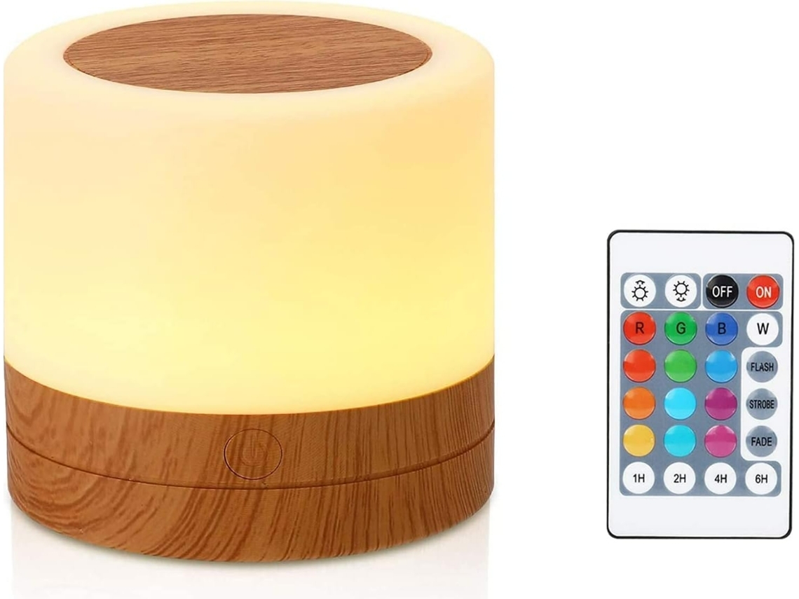 Luz Noturna Lâmpada de Toque Portátil Abajur de Mesa de Cabeceira Lâmpada Recarregável Regulável para Cuidados com Os Olhos com Mudança de
