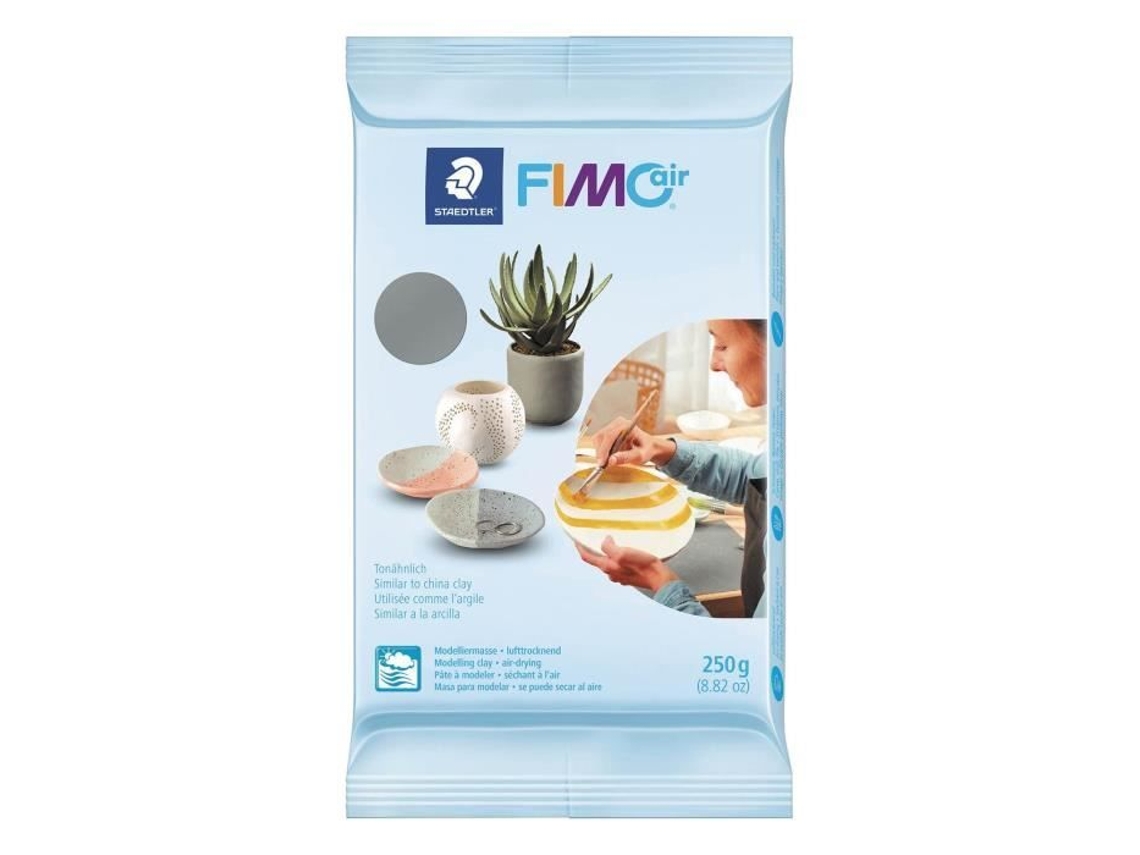 Staedtler Fimo Air Clay 250g Argila de Modelagem Cinza Leve e Dobrável