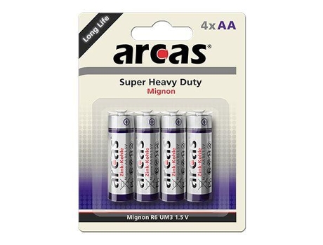 Arcas 107 00406 Bateria Descartável Aa Zinco-Carbono