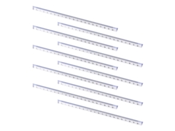 Régua triangular de plástico de 20 cm, ferramenta de medição