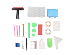 105 peças de ferramentas de pintura com strass kit caneta de perfuração ponto estojo de armazenamento e rolo para artesanato diy
