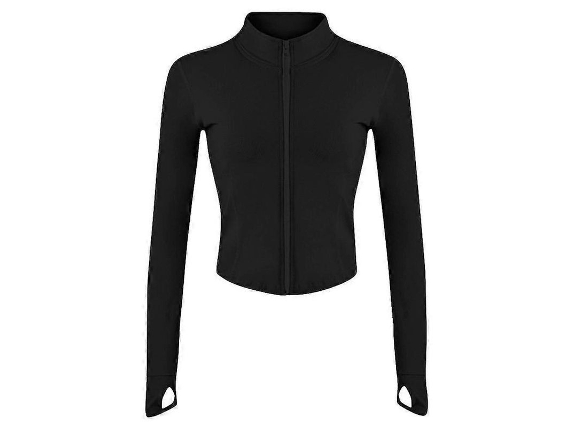 Fasst Chaqueta Esportiva de Corrida con Gola Alta y Cierre para Yoga y Fitness