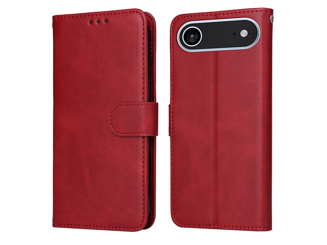 Capa De Couro Rosa Para Iphone Air
