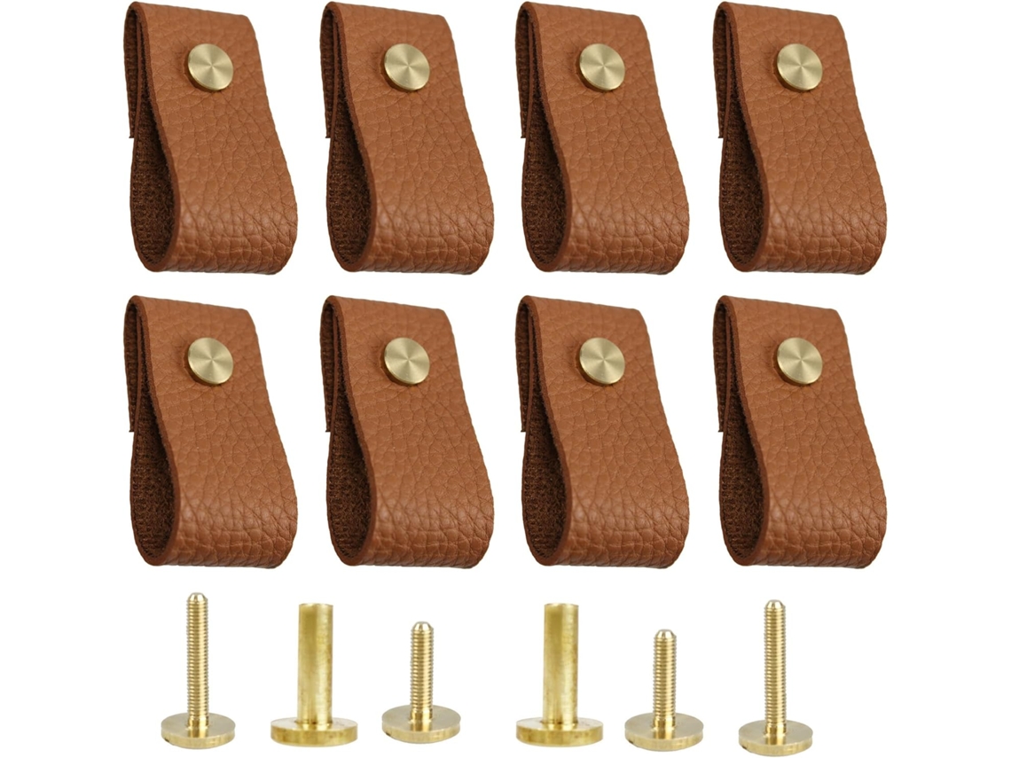 Puxadores Para Móveis, Conjunto De 8, Couro, Puxadores De Couro Macio Para Armários, Puxadores De Couro Para Móveis, Portas, Gavetas E Guarda-roupas