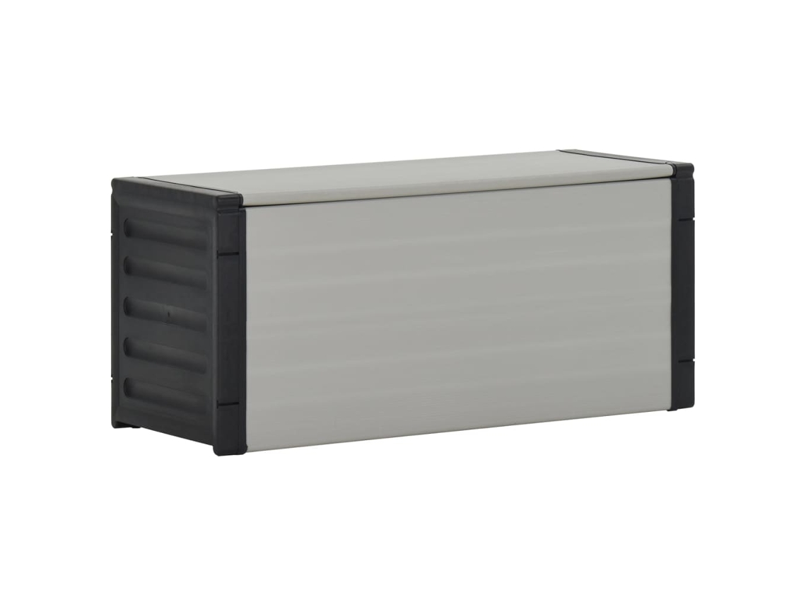 Vidaxl Cesto De Resíduos Para Jardim 85x34x40 Cm Cinzento