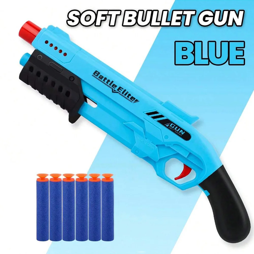 (azul) Lançador De Dardos De Espuma Macia E Resistente Para Uso Externo - Brinquedo De Combate
