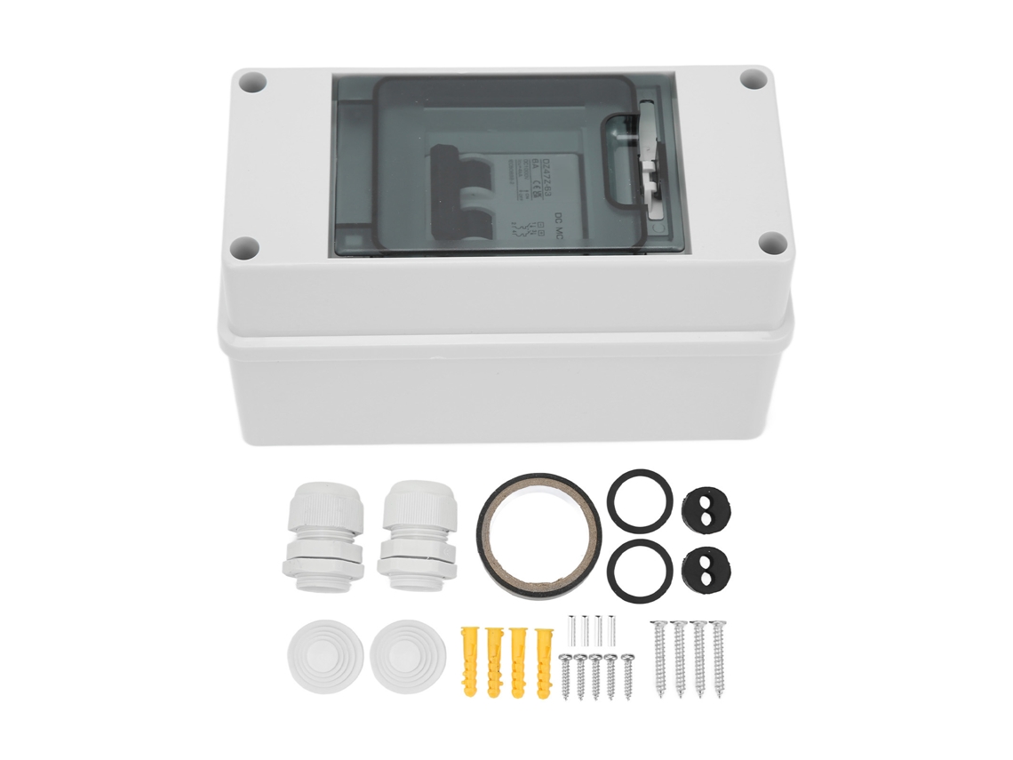 Interruptor de Circuito HKJ 2P 1000V CC 6A com Caixa IP65 para Sistema Solar