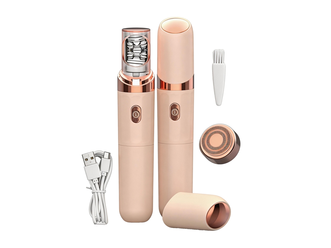 Depiladora, 2 in 1 Aparelho de Depilação Feminina, Recarregável Via Usb, Aparador de Biquíni SPQMENT (rosa)