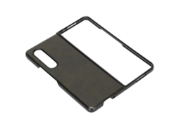 Capa de Telefone para Samsung Galaxy Z Fold 3 com padrão de couro e anti impacto EOOCOO