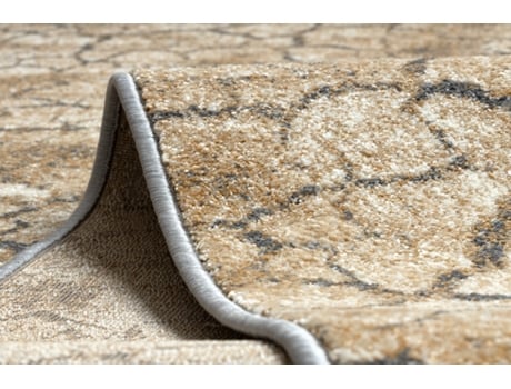 Passadeira DYWANY LUSZCZOW Karmel Terra Chão Rachado Caramelo Polipropileno Bege (100x740cm)