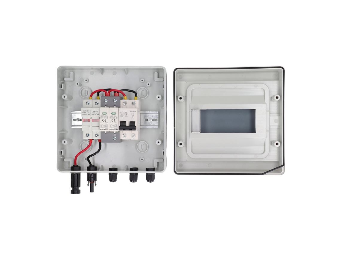 Laxiscreed Caixa De Combinador Solar Pv 2 Vias Com Fusível 15a E Proteção Contra Raios