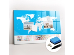 Quadro Magnético Decorativo Mapa De Contorno De Países Para A Cozinha Espelharte (60x40 Cm)