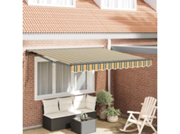 Vidaxl Estrutura De Toldo Verde E Amarelo 300 X 250 Cm