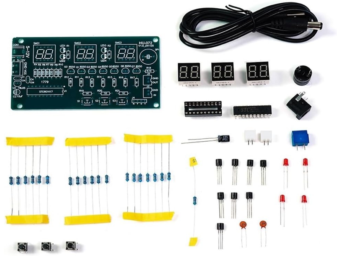 Kit De Relógio Eletrônico Faça Você Mesmo Conjunto Display Led Digital