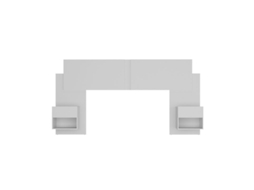 Conjunto de cabeceira e mesa de cabeceira brancas, 160x92x18 cm VENPRODIN