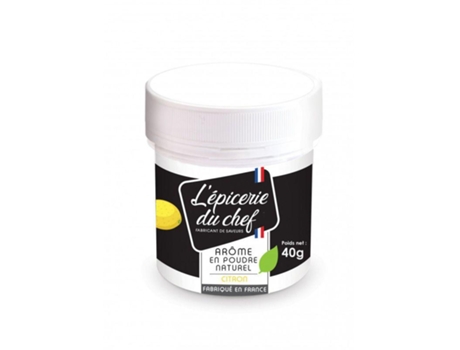 Aromatizante alimentar natural em pó de limão 40 g L'épicerie du chef
