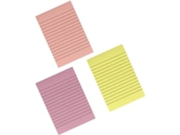 Bloc-notes A6 Autocolantes Fluorescentes 3 Peças Cahier Pour École Et Bureau Papier Ligné Note De Rappel