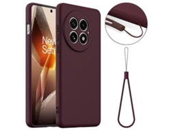 Capa De Silicone Líquido Com Alça Para Oneplus 13 Compatível Com Capa De Celular Magsafe - Vinho Tinto