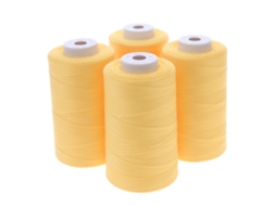 Conjunto de 4 fios de poliéster Dacor 120, 5.000 metros, cor 00033, amarelo, SEWFIL