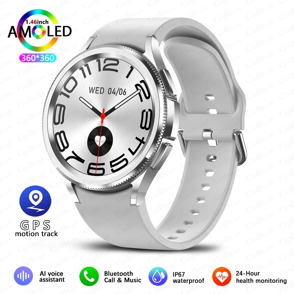 Smartwatch Hd de 1,43 Polegadas com Assistente de Voz, À Prova D'água e com Chamadas Bluetooth. MDUG (silicone Cinza)