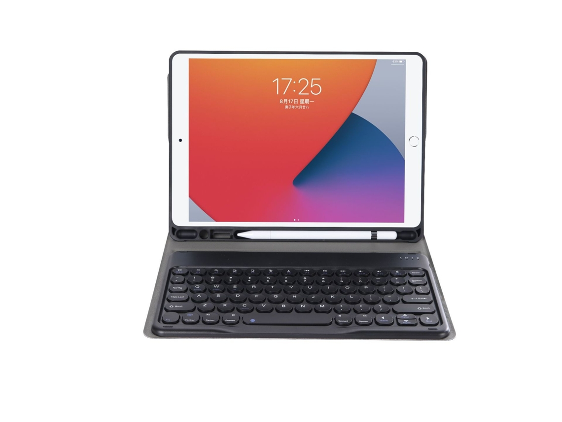 Lurelia Capa Para Ipad Em Couro Pu, Com Teclado, Azul