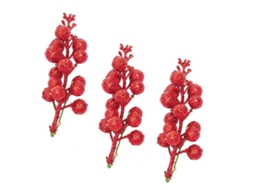 Raminhos de Berries Glitter 7.8 Polegadas para Enfeites de Natal RNEMITERY