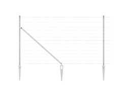 Conjunto 1 Poste De Cerca Externo Vidaxl Prateado Aço (50 X 1,2 M)