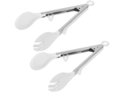 Pinça De Silicone Iplusmile 2 Peças Com Suporte Travamento Automático, Resistente Ao Calor Para Cozinhar, Massas E