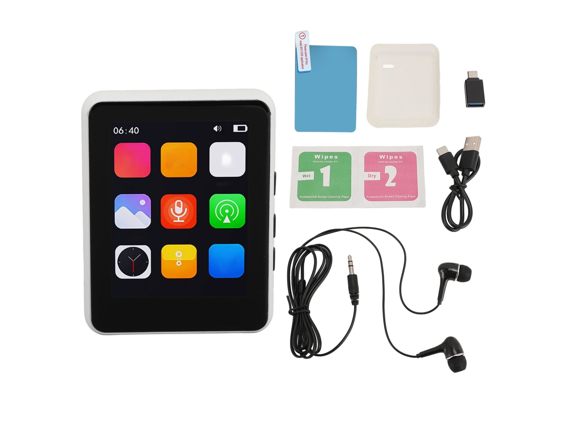 Mp3 Player EOOCOO (capacidade Grande de 64gb, Tela Tática Completa de 2,4 Polegadas)