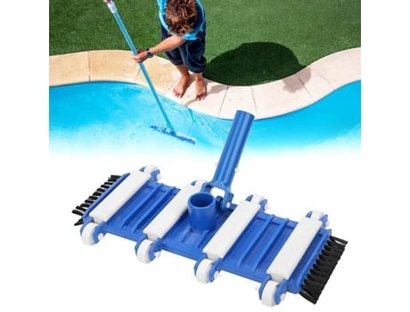 DILWE Lagoa Cabeça de Vácuo Profissional Flexível Piscina Cabeça Vácuo com Escova Lateral Rodas Ferramenta Limpeza