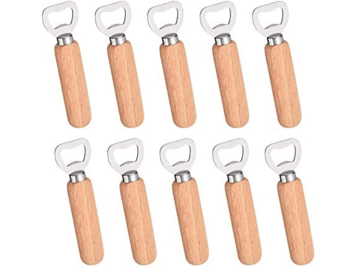 Conjunto De 10 Barman Garrafa Openers, Feitos Borracha E Madeira, Ideais Para Abrir Garrafas Vinho, Cerveja, Refrigerante Outras-aquaforge