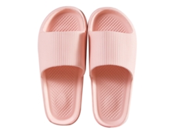 Chinelos de Banheiro Antiderrapante Sola Macia Espessa Leve Rosa 40 41 | S/MARCA