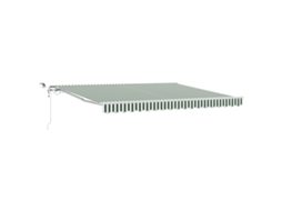 Toldo Retrátil Automático Com Led Verde E Branco Vidaxl Verde Poliéster (400 X 300 Cm)