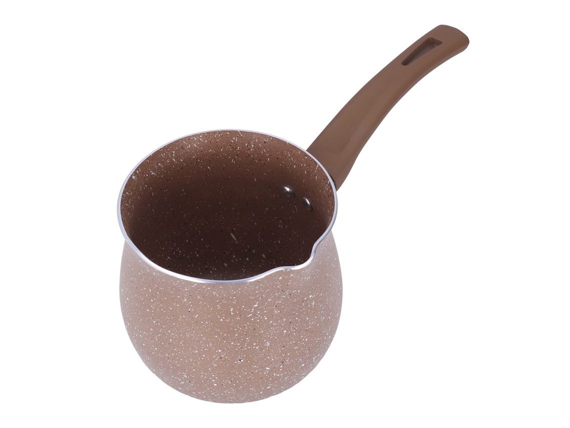 Laxiscreed Panela De Leite Antiaderente Miniatura De 11 Cm, Cor Café, Ideal Para Aquecer Café E Temperos