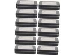 Caixa Organizadora De Metal Transparente Com 12 Peças, Estojo Porta-chaves Usb Com Janela, Acabamento Em Folha De Flandres.
