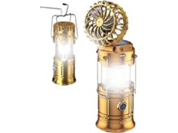 Ventilador De Camping Solário Com Lâmpada Integrada Lâmpada Led E Ventilador Para Camping Ferram Gokoco