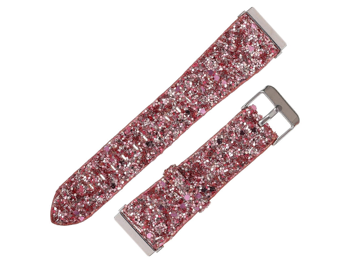 Pulseira De Relógio Com Glitter, Ajustável, De Couro Ecológico, Durável, Para Aniversário, Casamento, Natal Olysi Shop