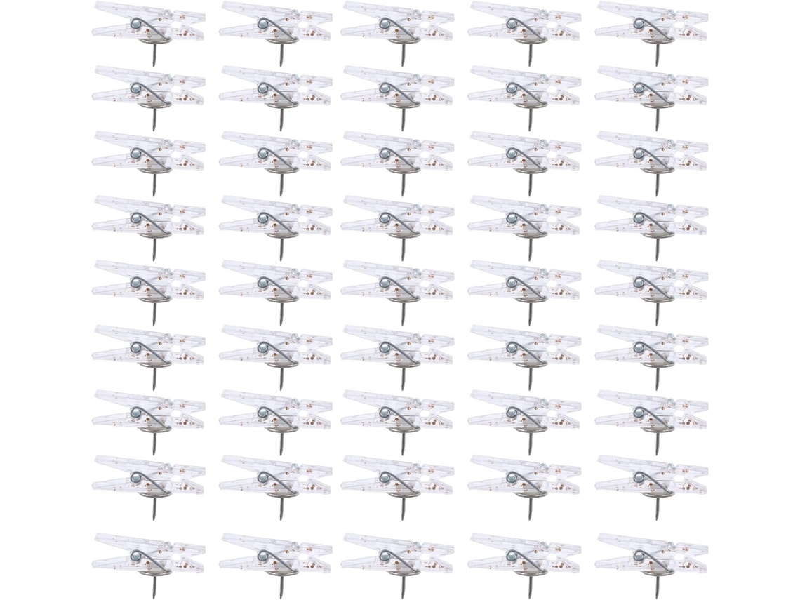 Tehaux Conjunto De 50-clips Criativos Para Escritório, Para Quadros De Cortiça E Salas Aula, Com Dupla Funcionalidade E
