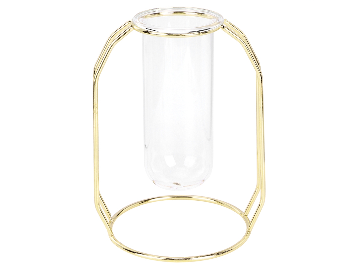 Vaso De Planta Hidropônico Transparente Decorativo Para Mesa Em Vidro Ouro