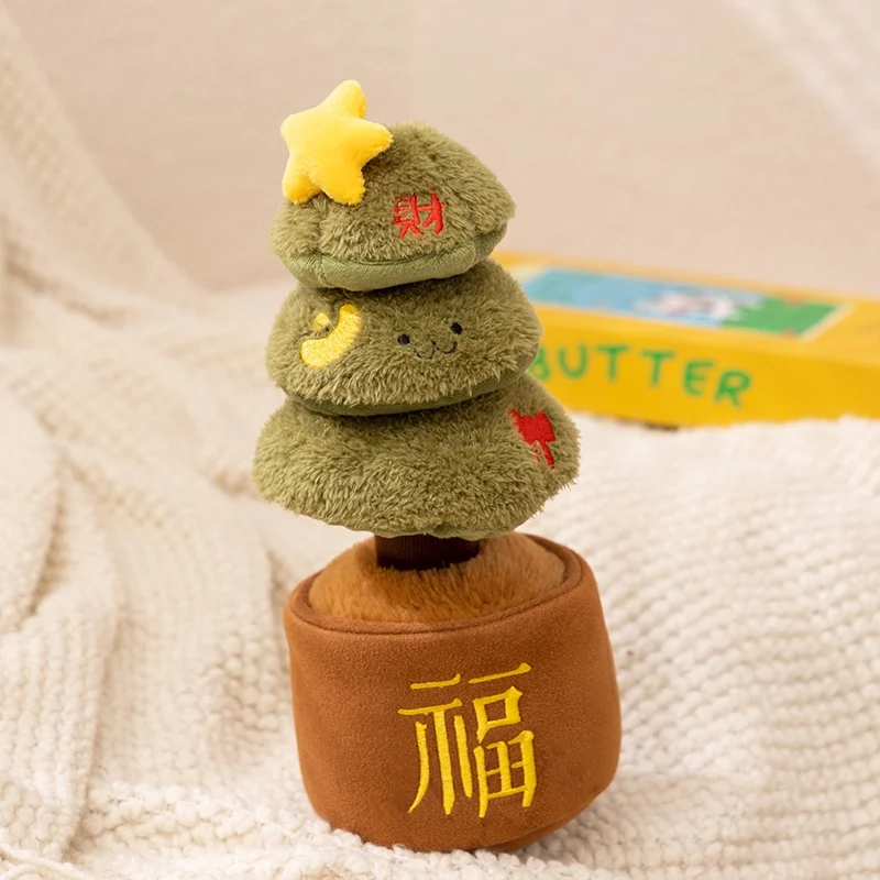 (verde, Aproximadamente 30 Cm) Árvore De Natal De Pelúcia Empilhável De 30 Cm, Decorada Com O Caractere Chinês '''' (fu, Que Significa Boa Sorte).