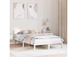 Vidaxl Estrutura Da Cama Com Cabeceira Branco 120 X 190 Cm
