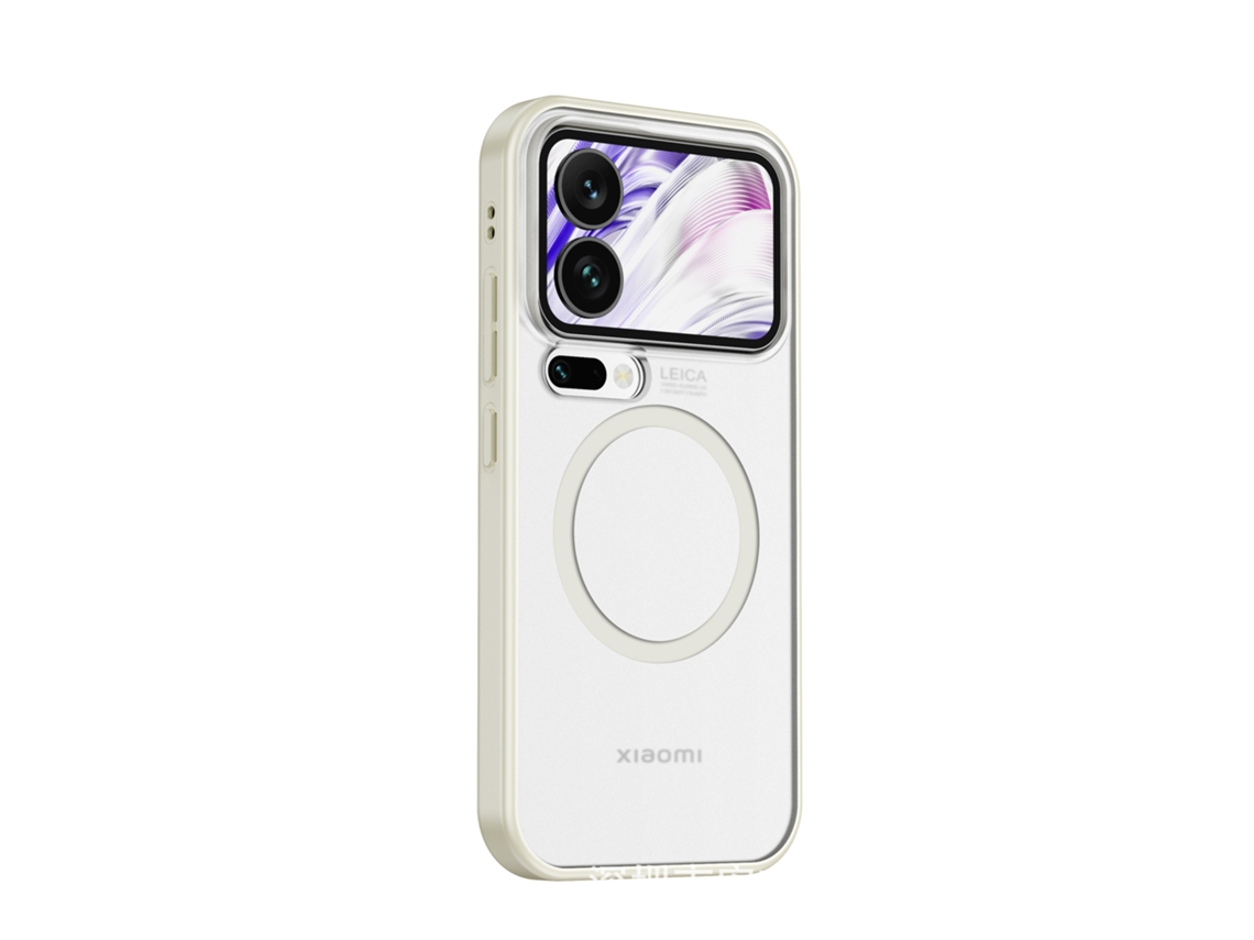 Capa Fosca Para Celular Com Textura Semelhante À Pele, Para Proteção Contra Quedfecho Magnético Branco-creme - Xiaomi Poco M6 4g