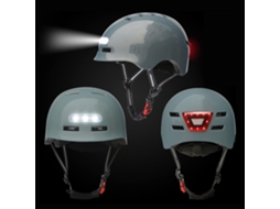 Capacete De Ciclismo Led, Capacete De Proteção Com Luz Recarregável Via Usb, Luzes Traseiras De Segu Gokoco