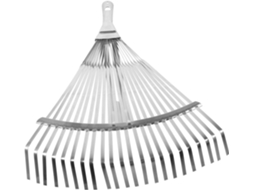 Ancinho De Folhas Extensível, Leve E Multifuncional, Em Aço Inoxidável Prateado.