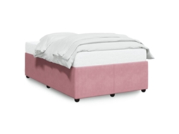 Bed Frame, Bed Frames Vidaxl Cor-de-rosa Veludo (120 X 190 Cm)