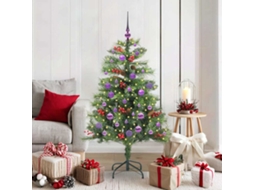 Vidaxl Árvore De Natal Artificial 150 Led Branco Quente Pvc E Metal