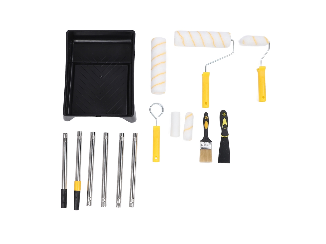 Kit De Pintura Laxiscreed Com 10 Rolos E Haste De Aço Inox Para Acabamentos De Alta Qualidade