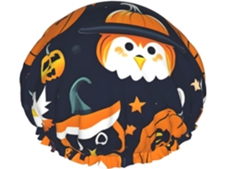 Touca De Banho Grande Para Homens E Mulheres – Dupla Com Estampa Coruja, Fantasma E Abóbora Para O Halloween, Ideal Para
